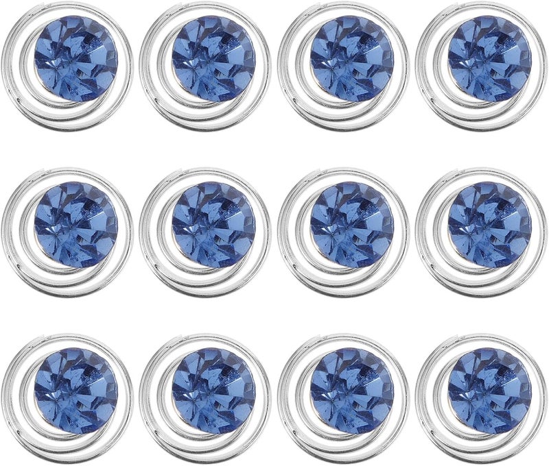 مشبك شعر لؤلؤي من يونيتيك 12 قطعة لفات شعر لولبية مشبك شعر حلزوني مزين بالأحجار الكريمة مجموعة لفات شعر حلزونية لمشابك شعر الفتيات والنساء باللون الأزرق لمشبك شعر العروس