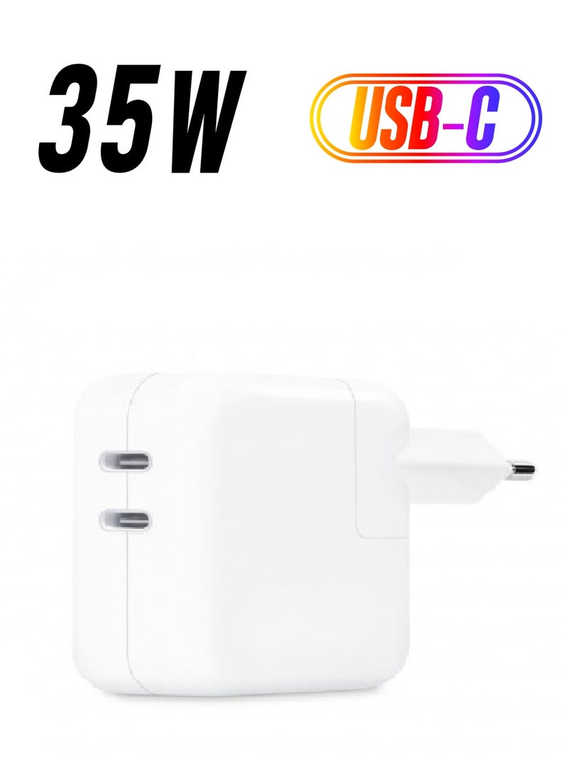 ELTRAZONE - 35W Dual Ports Fast Charging USB-C+C Power Adapter USB-C To Lightning Cable For Apple iPhone 14 13 Series - Image 1