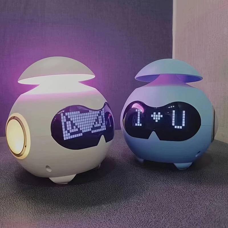 DAYANIDHI DAYANIDHI Digital Clock with Bluetooth Speaker Smart Alarm with Speaker Emoticon Design Smart Clock Led Display Alarm Clock with Lamp Compact Table Top Clock for Students use in Home  - Image 2