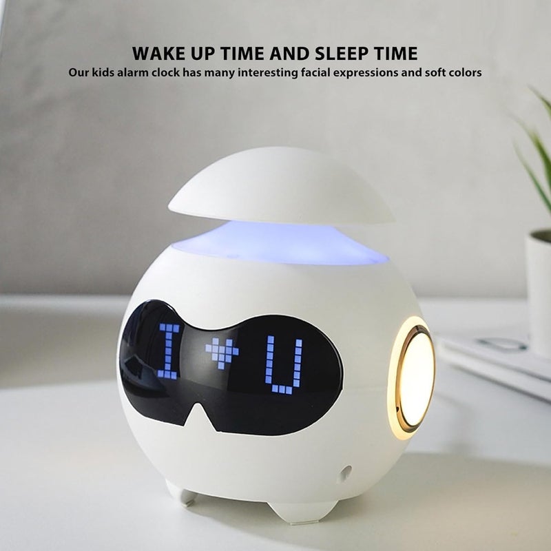 DAYANIDHI DAYANIDHI Digital Clock with Bluetooth Speaker Smart Alarm with Speaker Emoticon Design Smart Clock Led Display Alarm Clock with Lamp Compact Table Top Clock for Students use in Home  - Image 5