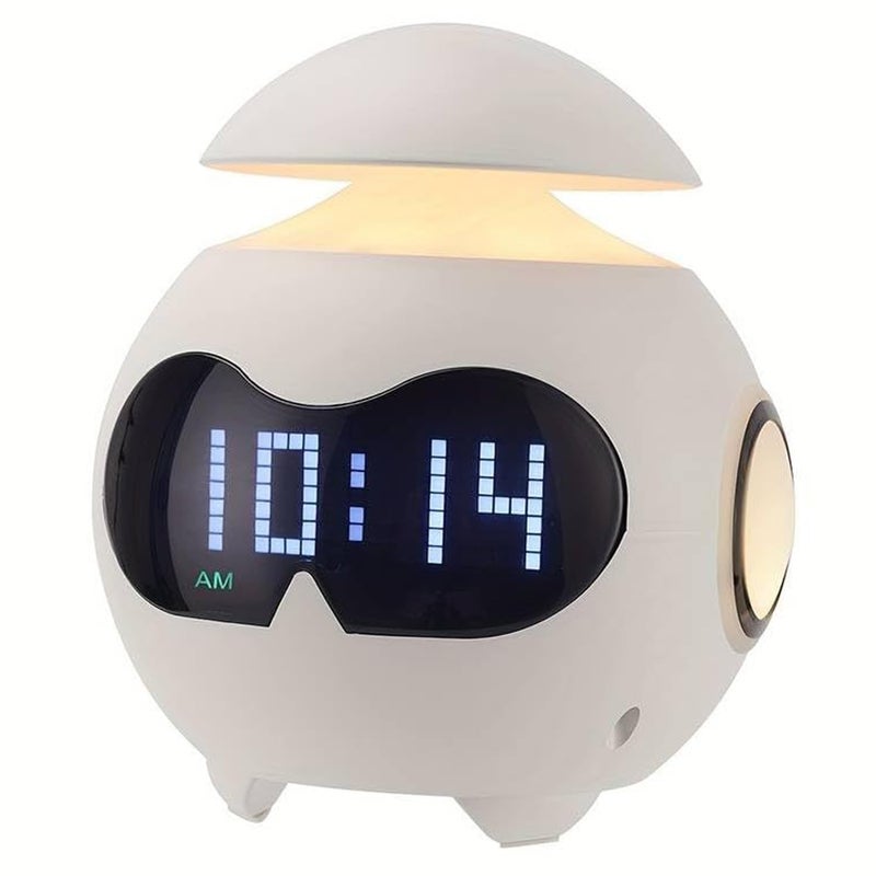 DAYANIDHI DAYANIDHI Digital Clock with Bluetooth Speaker Smart Alarm with Speaker Emoticon Design Smart Clock Led Display Alarm Clock with Lamp Compact Table Top Clock for Students use in Home  - Image 1