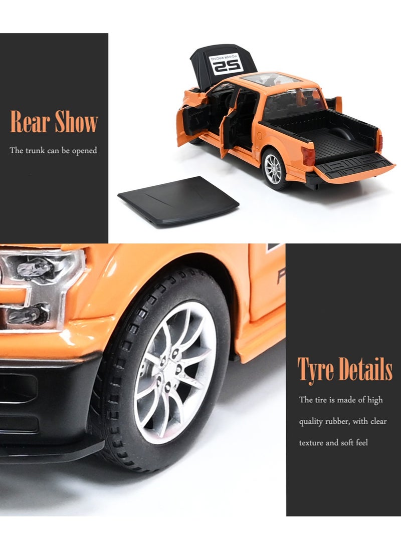 Toyland - 1/22 Scale Simulation Alloy Track Sports Miniature Model Diecast Metal Pull Back Action Car Toy with Light Sound and Openable Doors Hood Trunk - Image 1