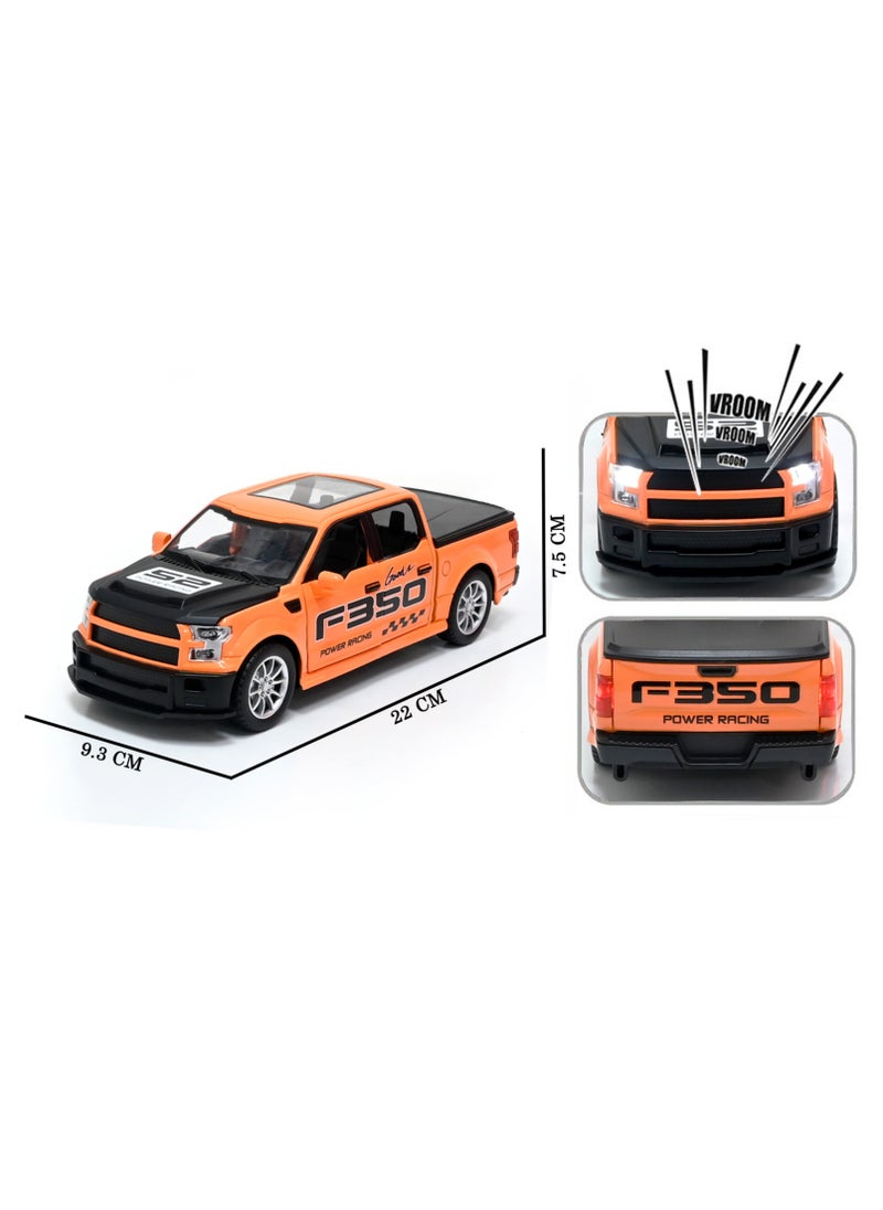 Toyland - 1/22 Scale Simulation Alloy Track Sports Miniature Model Diecast Metal Pull Back Action Car Toy with Light Sound and Openable Doors Hood Trunk - Image 1
