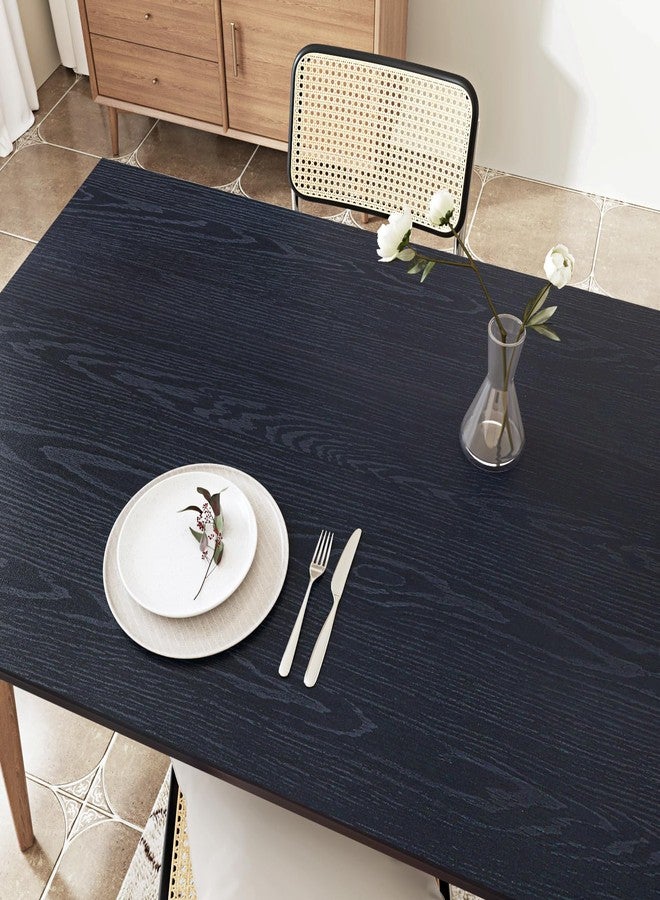 WESTICK 394" x 15.75" Wood Contact Paper Peel and Stick Countertops Wood Wallpaper Textured Navy Blue Wooden Wallpaper Self Adhesive Wood Look Contact Paper for Desk Cabinets RV Accent Wall Vinyl Roll - Image 4