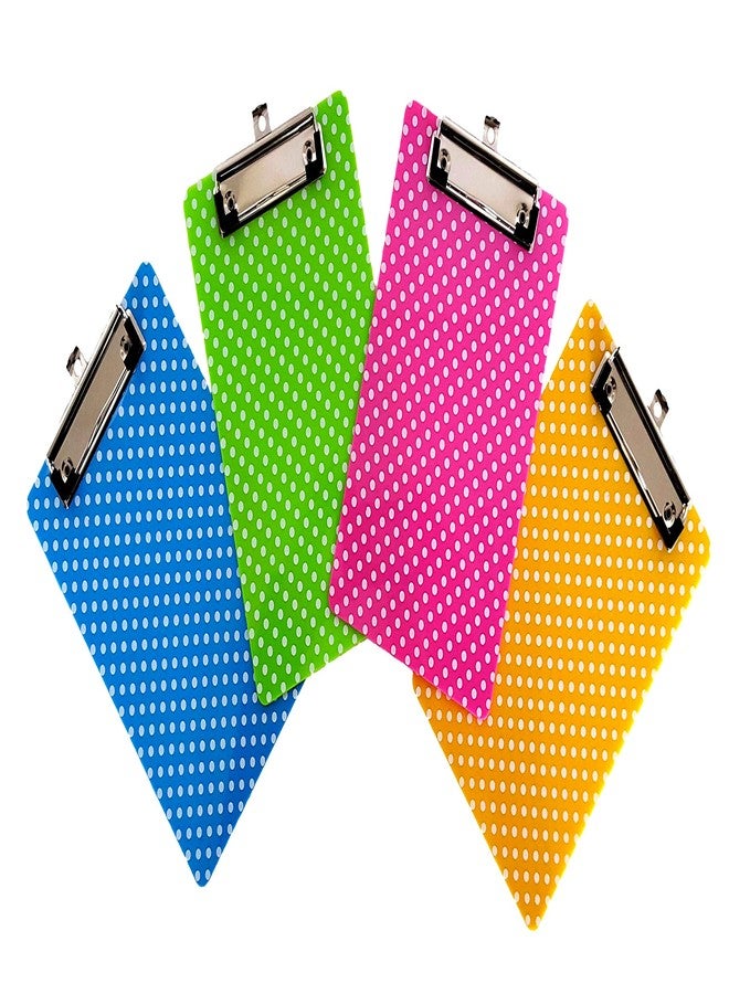 Dondor Kids Mini Multicolored Clipboards, by Dondor (9" x 6", 4 Pack - Polka Dot) - Image 1