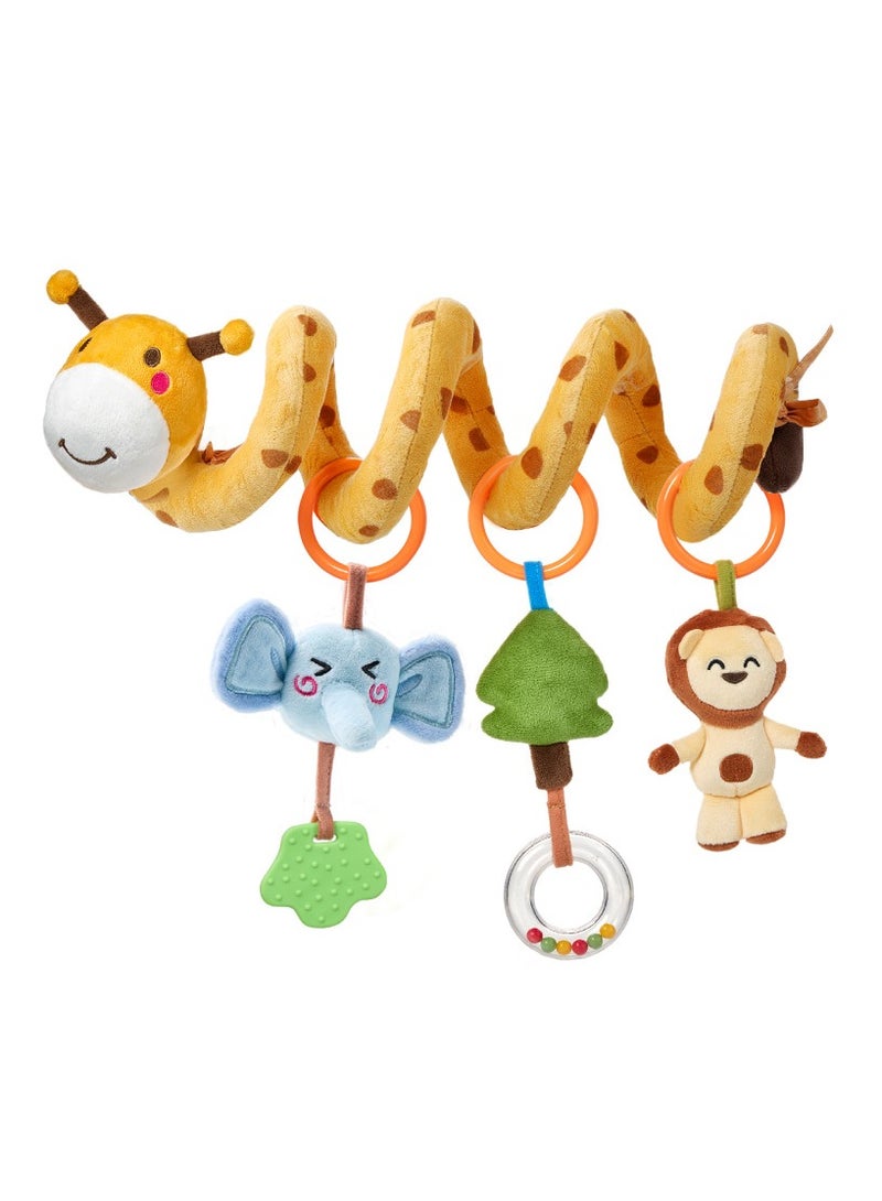 TUMAMA KIDS Spiral Car Seat Stroller Activity Toy Giraffe Textured Play Activity Toy For Sensory Exploration And Engagement - Image 1