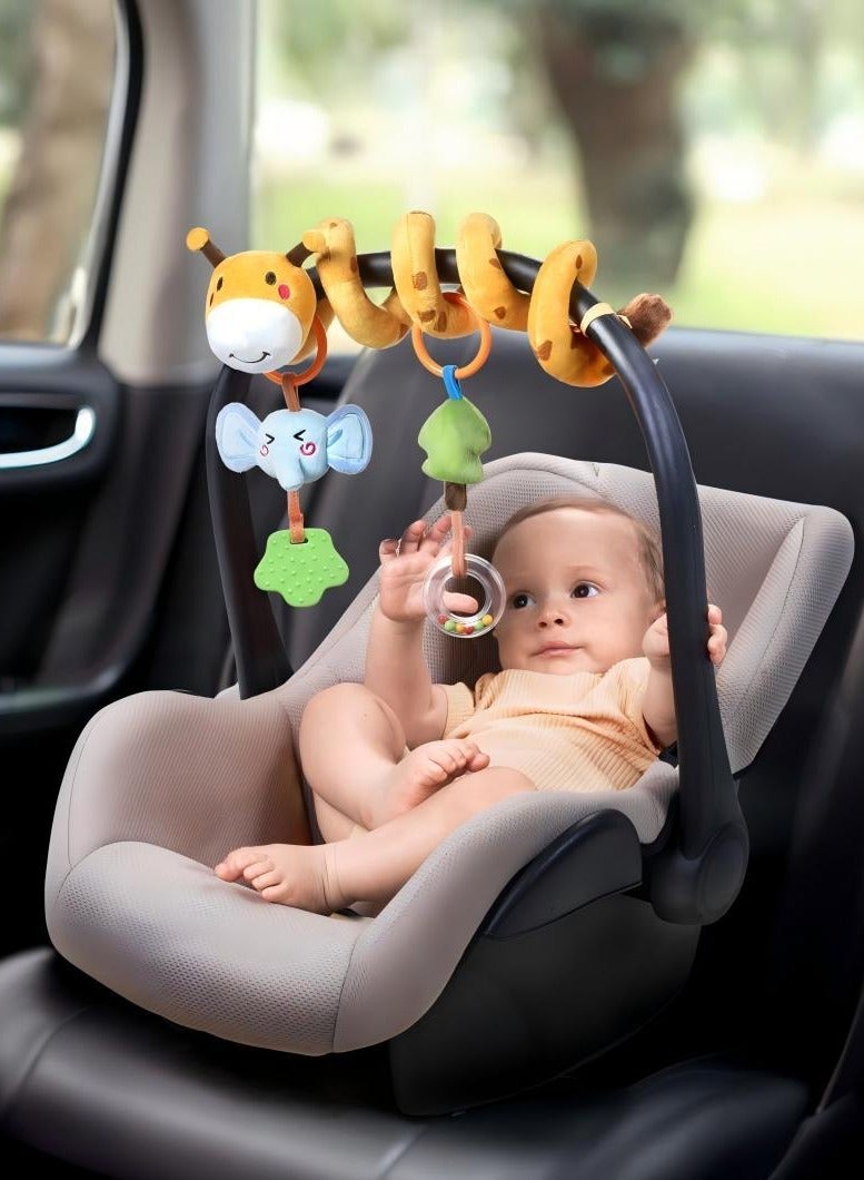 TUMAMA KIDS Spiral Car Seat Stroller Activity Toy Giraffe Textured Play Activity Toy For Sensory Exploration And Engagement - Image 2