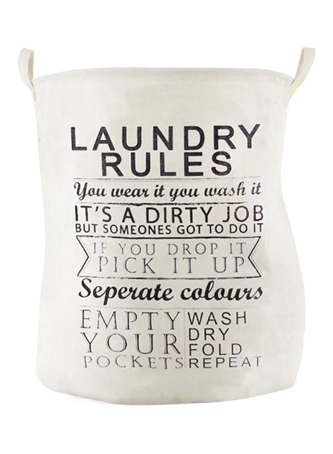 NIBEMINENT Laundry Storage Basket White/Black