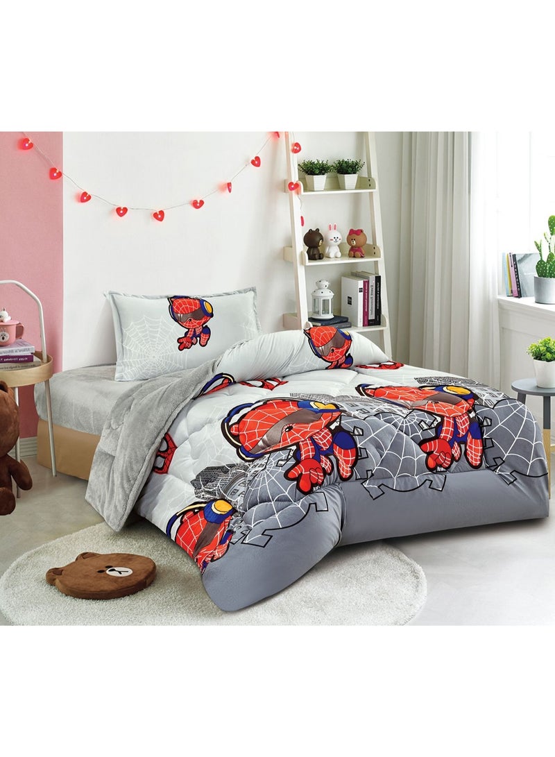 مينجلي مفرش سرير أطفال 3 قطع وجهين فرو ومخمل – ناعم ودافئ – مقاس 170×220 سم - Image 1