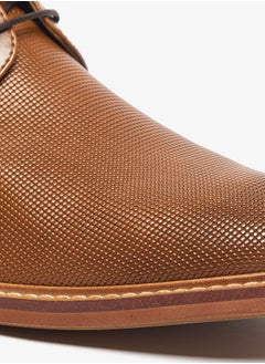 DUCHINI Men's Textured Derby Shoes with Lace-Up Closure  - Image 5