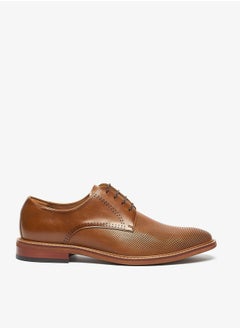 DUCHINI Men's Textured Derby Shoes with Lace-Up Closure  - Image 3
