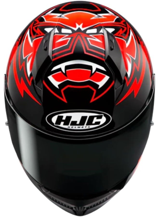 HJC Integral Motorcycle Helmet C10 Diablo Mask MC1, L - Image 3