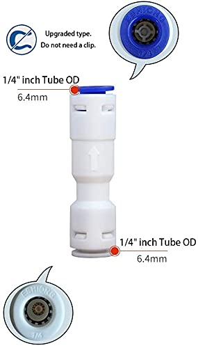 ESHIONG 1/4" Push to Connect One Way Check Valve for Reverse Osmosis Water Filter,NSF Certified Plastic Quick Connect RO Fittings (6 pcs) - Image 2