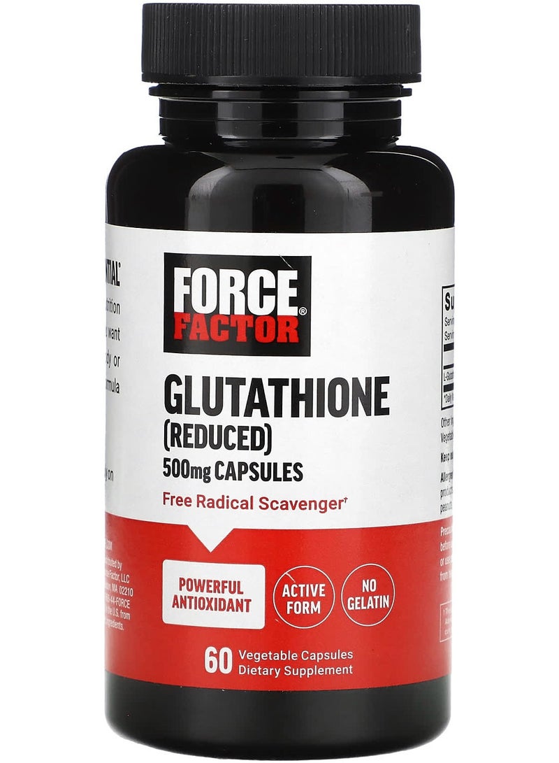 Force Factor Glutathione (Reduced) 500 mg  60 Vegetable Capsules