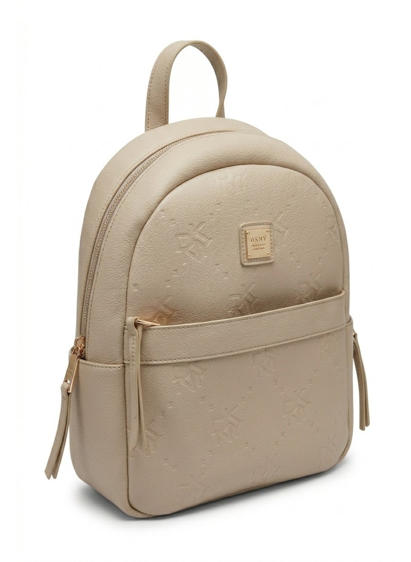 DKNY EMBOSSED SOFTSIDE BACKPACK | COLOR TOFFEE - Image 3