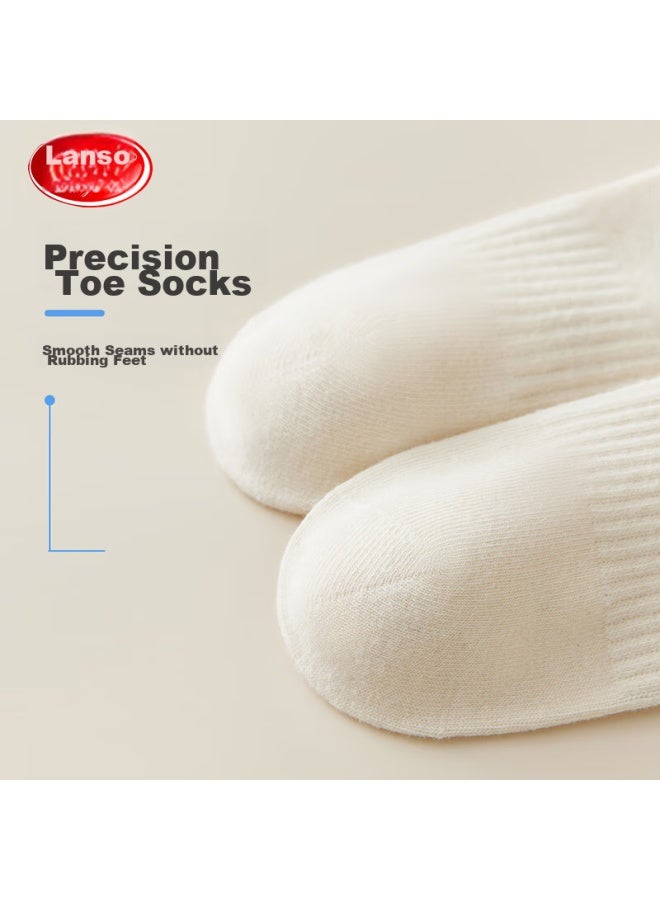 LANG SHA Langsha Children's Socks, Boys' Mid-calf Cotton Socks For All Seasons, Trendy Sports Socks For Older Children And Teenagers, 5 Pairs Per Pack - Image 5