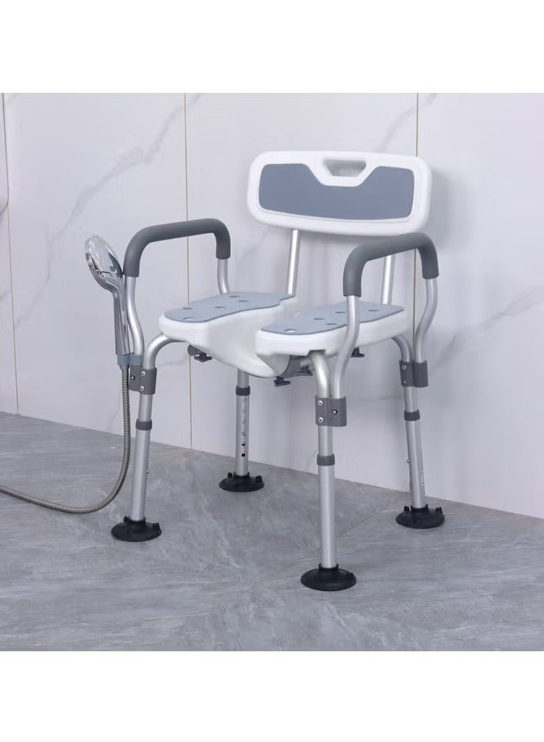 Professional Aluminum Shower Chairs For Disabled Non-Slip Bathtub Shower Chair Seat  - Image 1