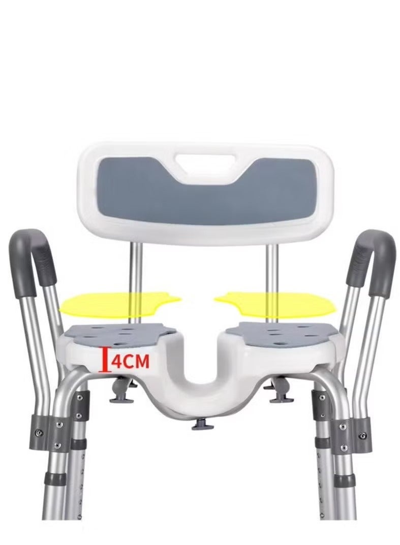 Professional Aluminum Shower Chairs For Disabled Non-Slip Bathtub Shower Chair Seat  - Image 3
