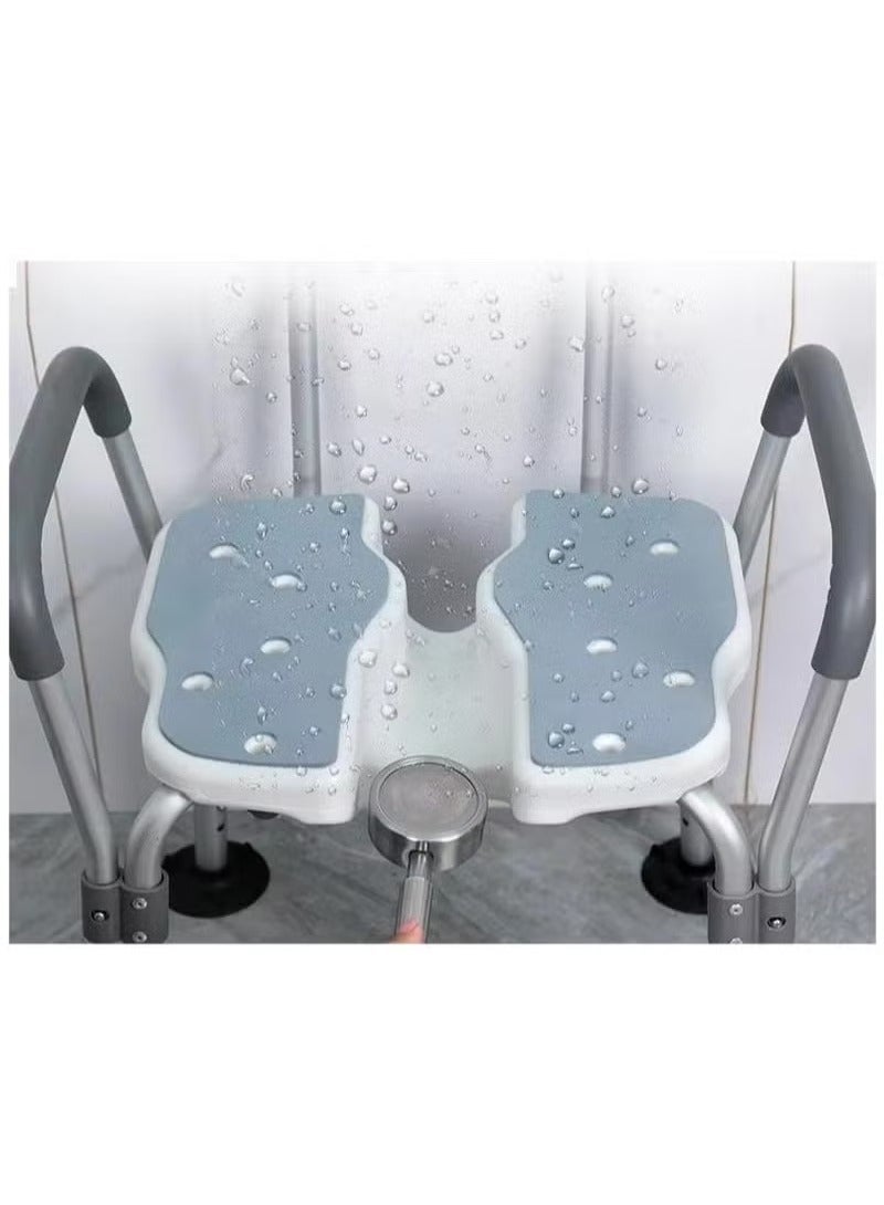 Professional Aluminum Shower Chairs For Disabled Non-Slip Bathtub Shower Chair Seat  - Image 5