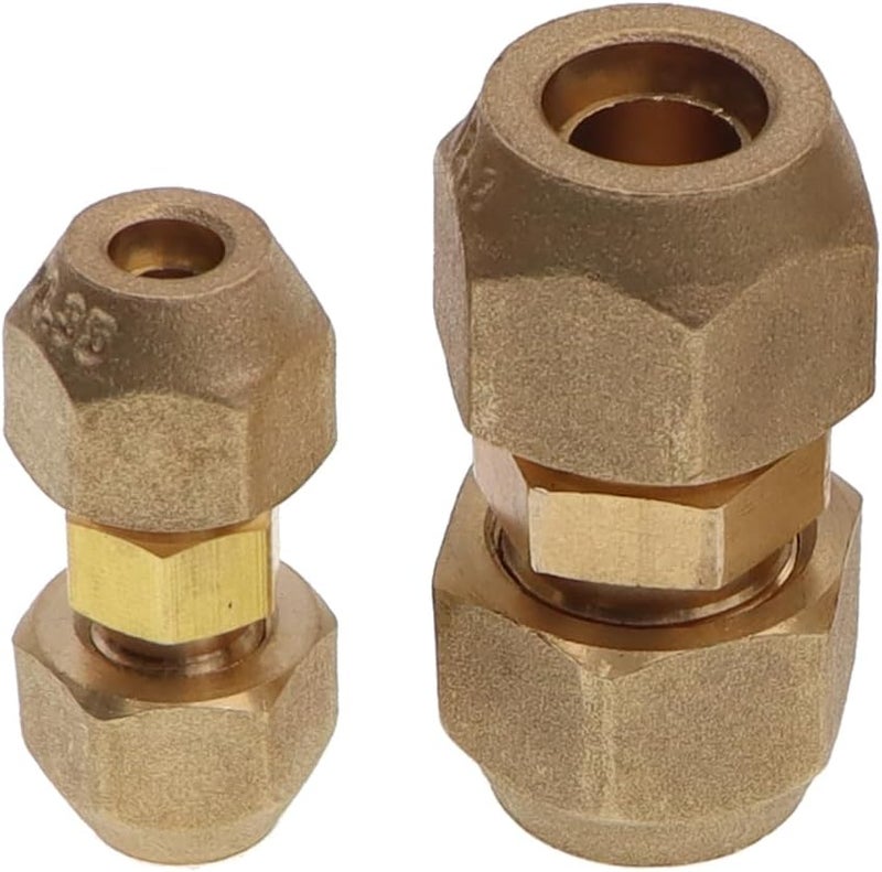 METER STAR Air Conditioning Copper Pipe Extension -1/4" and 1/2" Flare Nut, Joint Double Connector, Intermediate Connection Head, Free Welding, Fits 1/4" and 1/2" Diameter Tubes - Image 3