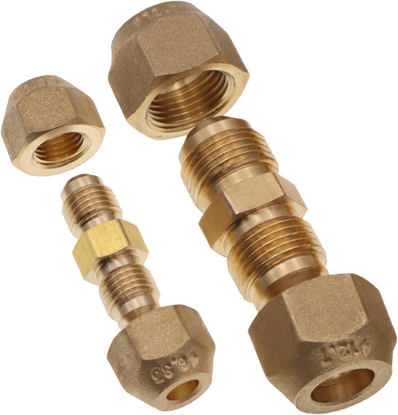 METER STAR Air Conditioning Copper Pipe Extension -1/4" and 1/2" Flare Nut, Joint Double Connector, Intermediate Connection Head, Free Welding, Fits 1/4" and 1/2" Diameter Tubes - Image 4