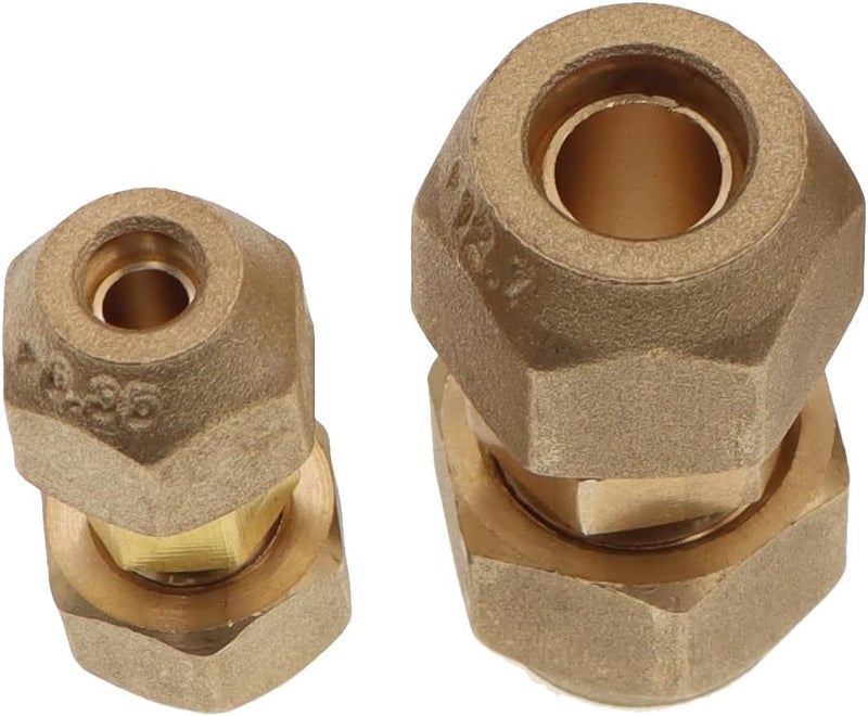 METER STAR Air Conditioning Copper Pipe Extension -1/4" and 1/2" Flare Nut, Joint Double Connector, Intermediate Connection Head, Free Welding, Fits 1/4" and 1/2" Diameter Tubes - Image 5
