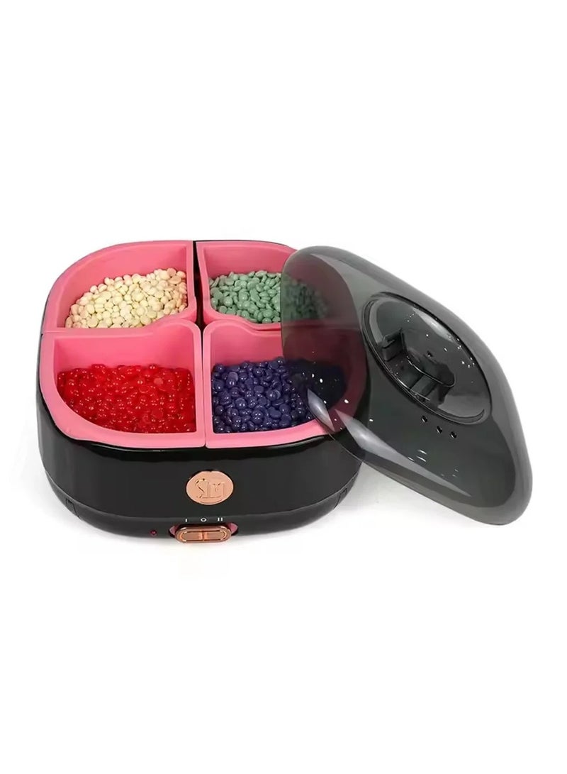 Viva Electric Black - Rose Gold Wax Warmer with 4 Silicone Pots – Professional Multi-Wax Heater | SM-5001A - Image 3