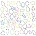 Expressions 48pc Shaped Gummie Bracelets Bulk Pack Bright Colored Shaped Rubberband Bracelets Bracelet Rubber Bands Kit Rubber Bracelets For Kids Kids Party Favors Colored Rubber Bands - Image 3