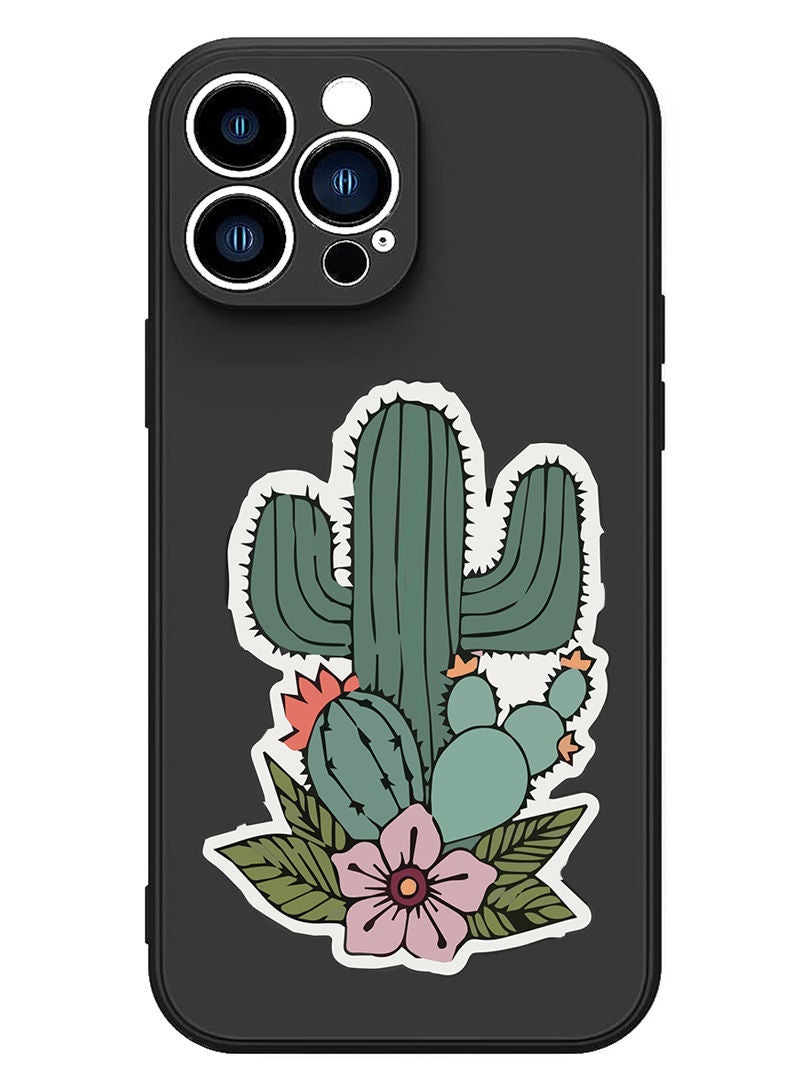 Theodor Protective Slim Fit Case Liquid Silicone Cover with Full Body Protection Anti-Scratch Shockproof Case For iPhone 13 Pro Max Black  - California Black copy - Image 1