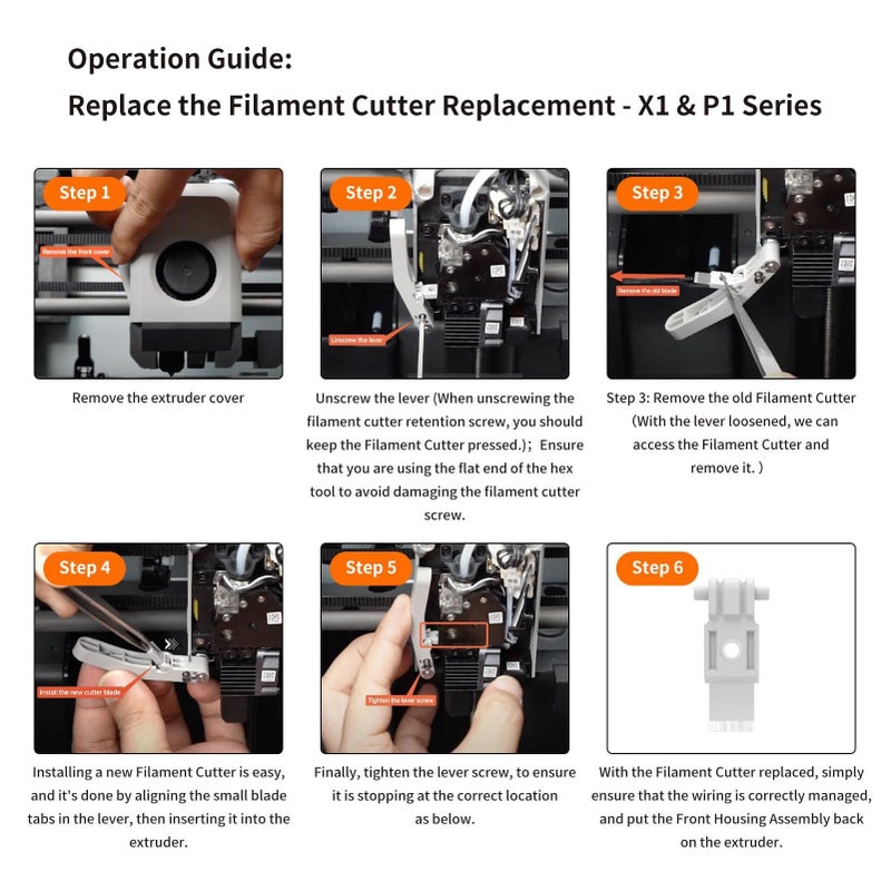 WALFRONT 3 Pieces Tool Head Cutter Scraper Alloy ABS Material Blockage Wear Unclean Cutting Solution 3D Printer Accessories Filament Cutter - Image 5
