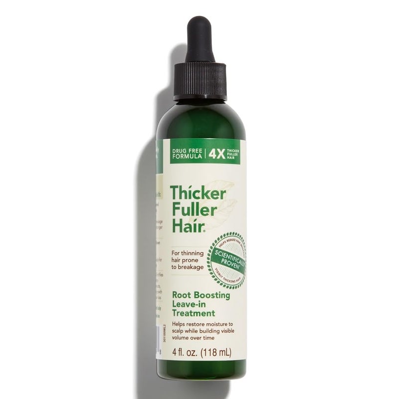 Thicker Fuller Hair Root Boosting Leave-In Treatment - Leave In Hair Treatment - Natural Volume Builder - Moisturizing Scalp Treatment - 4 oz - Image 1