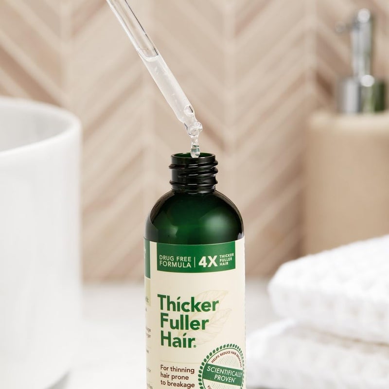 Thicker Fuller Hair Root Boosting Leave-In Treatment - Leave In Hair Treatment - Natural Volume Builder - Moisturizing Scalp Treatment - 4 oz - Image 3