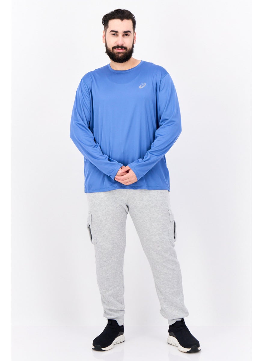 Asics - Men Sportswear Fit Brand Long Sleeves Training T-Shirt, Blue - Image 1