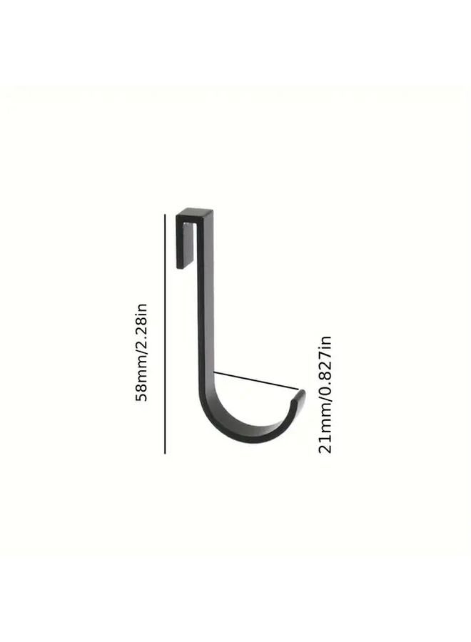 5 PCS Black Metal Clip On Shelving Hooks Screw Free Kitchen Wall Storage - Image 4