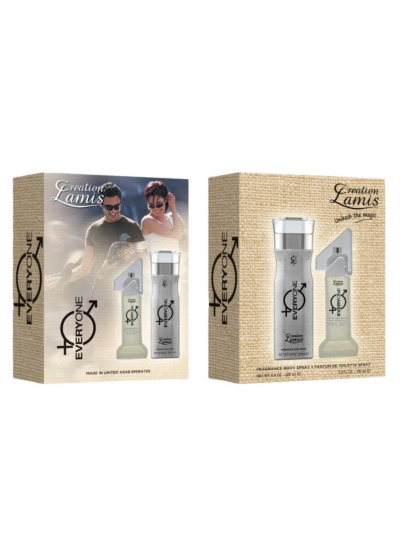 Creation Lamis Everyone 2Pcs Promo Pack Perfume de Toilette 100ml + Body Spray 200ml Unisex  - Image 2