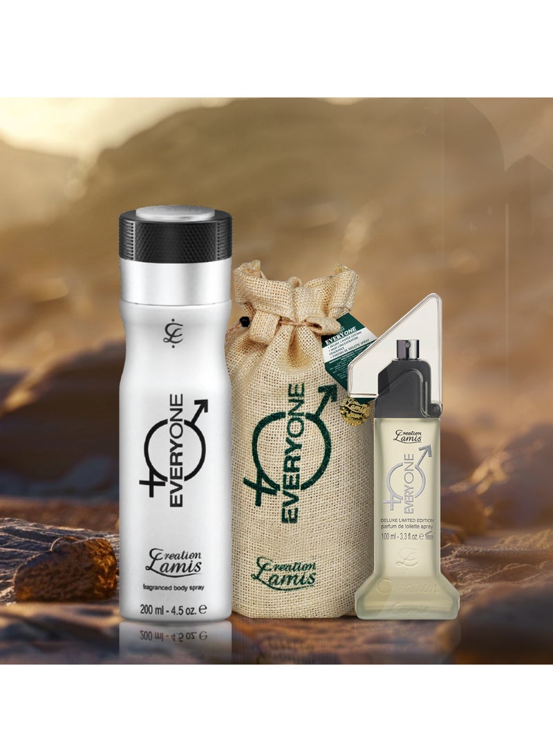 Creation Lamis Everyone 2Pcs Promo Pack Perfume de Toilette 100ml + Body Spray 200ml Unisex - Image 3