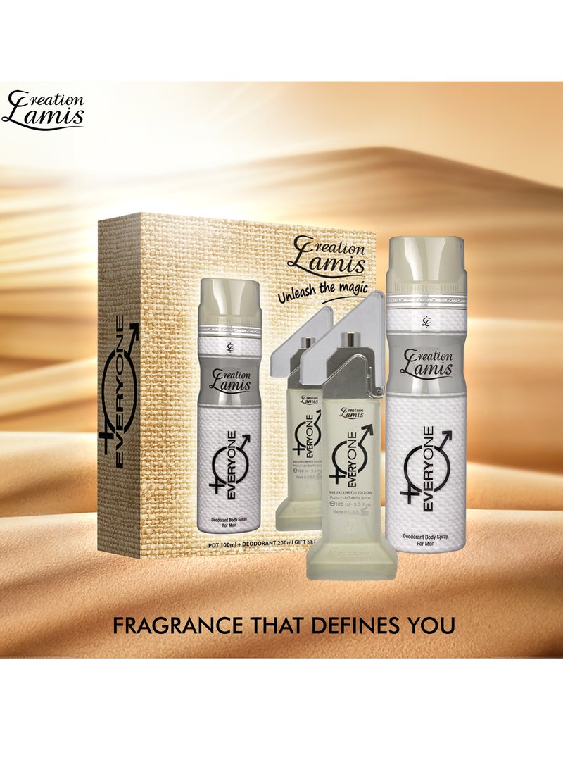 كرياشن لاميس - عطر او دي تواليت ايفري وان للجنسين، عبوة ترويجية من قطعتين 100 مل مع بخاخ معطر للجسم 200 مل - Image 1