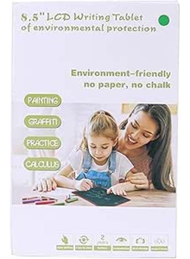 LCD Writing Pad Tablet for Kids Age 3-4-5 Years 8.5 inch Slate Portable Writting Learning Slate Erasable Electric Board with Pen( multi colors) - Image 2