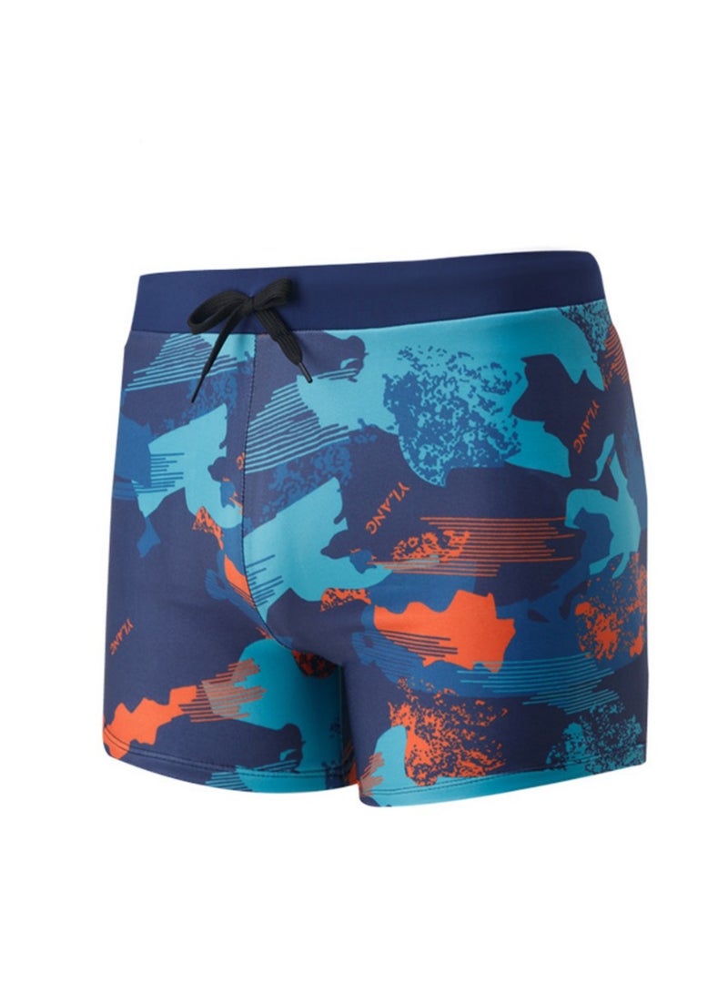KUYING New High Waisted Flat Angle Swimming Trunks - Image 1