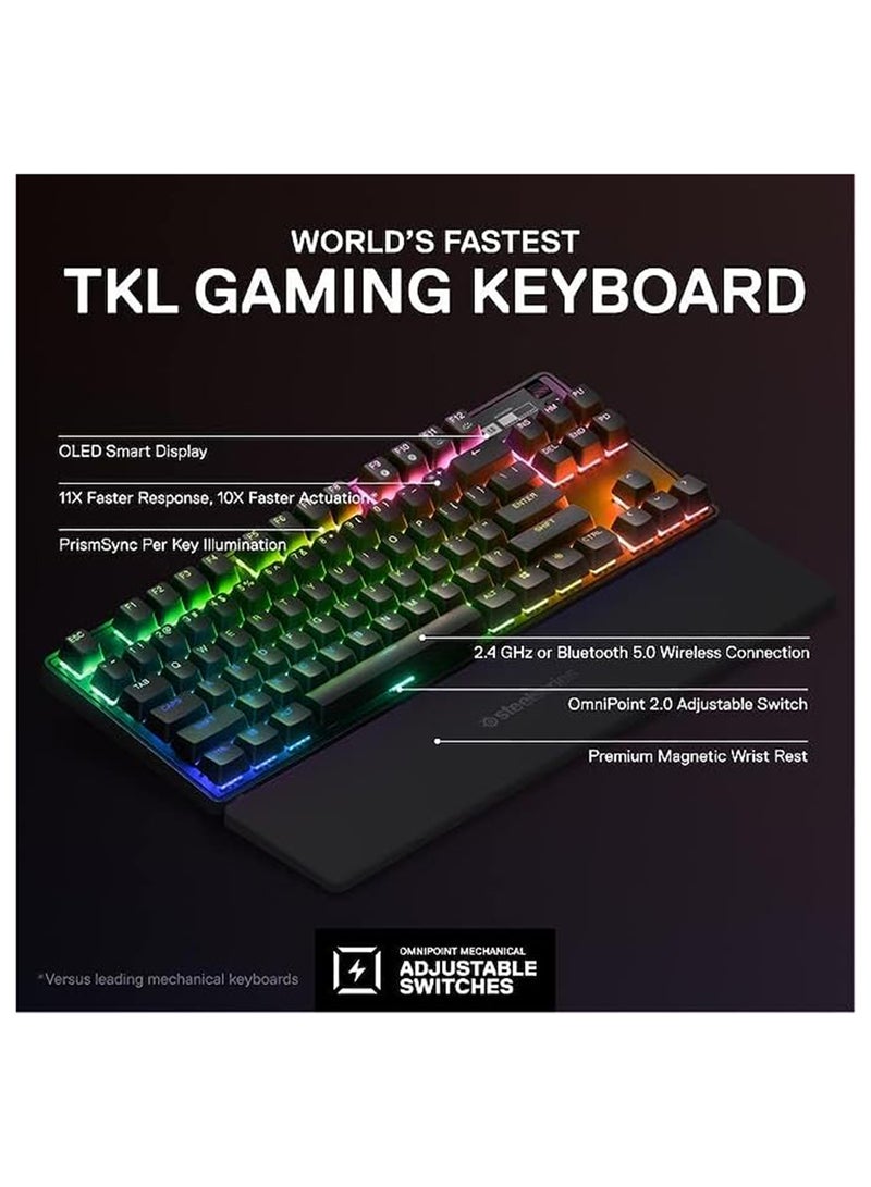 steelseries STEEL SERIES Apex Pro TKL (2023) 64865 WIRELESS GAMING KEYBOARD BLACK - Image 3