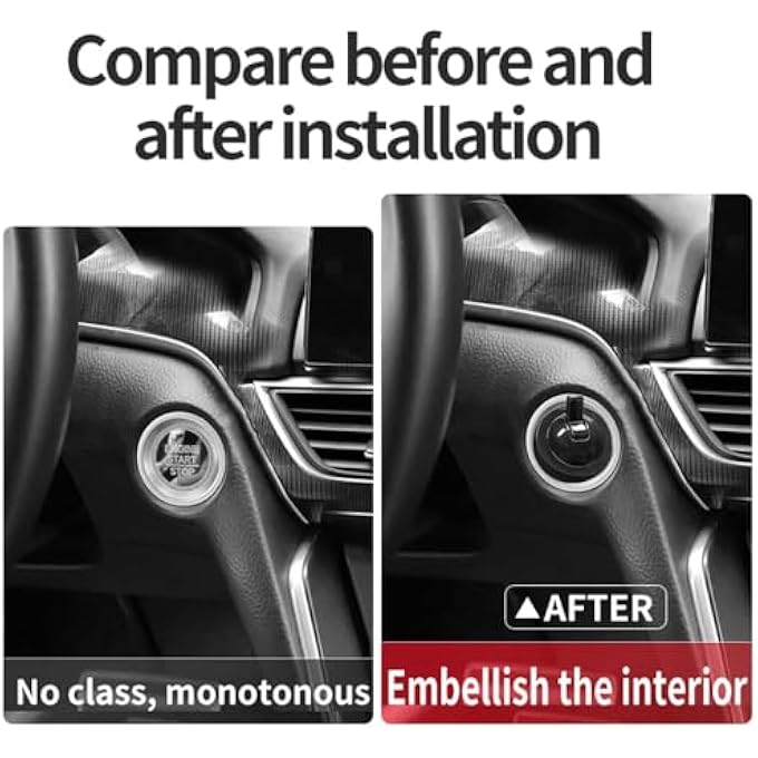 TERRIFI Car Starter Button Cover Push To Start Button Protector For Car  Motorcycle Universal Easy Install Durable Accessory For Interior Decoration Black - Image 4
