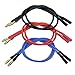 FLY RC 6PCS 40mm Banana Gold Bullet Connector Extension Cable for RC Brushless Motor ESC Extension Cable Wire RC Car Boat Parts - Image 2