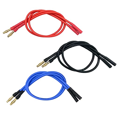 FLY RC 6PCS 40mm Banana Gold Bullet Connector Extension Cable for RC Brushless Motor ESC Extension Cable Wire RC Car Boat Parts - Image 5