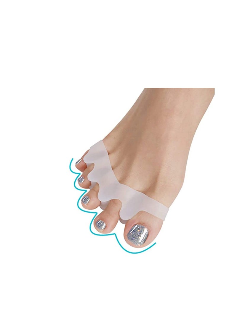 SYOSI Gel Toe Separator, Gel Toe Stretchers for Overlapping Toes, Easy Wear in Shoes, Quickly Alleviating Pain After Yoga Activities, Can be used in Nail Art Salon Pedicure Manicure Tool - Image 1