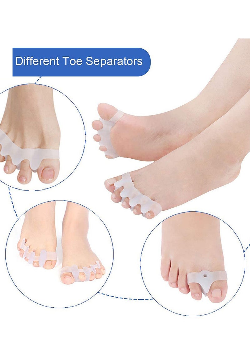 SYOSI Gel Toe Separator, Gel Toe Stretchers for Overlapping Toes, Easy Wear in Shoes, Quickly Alleviating Pain After Yoga Activities, Can be used in Nail Art Salon Pedicure Manicure Tool - Image 5