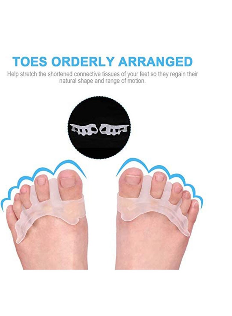 SYOSI Gel Toe Separator, Gel Toe Stretchers for Overlapping Toes, Easy Wear in Shoes, Quickly Alleviating Pain After Yoga Activities, Can be used in Nail Art Salon Pedicure Manicure Tool - Image 2