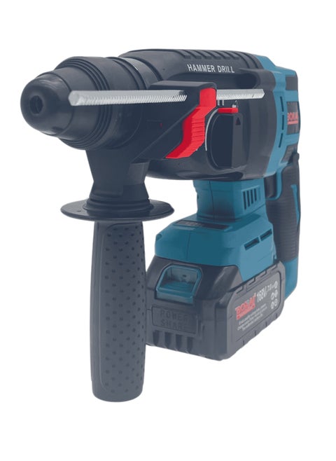 168VF Cordless Rotary Hammer Drill with 360° Rotating Handle, 26mm, Overheat Protection,Multi-Function,1000rpm,Brushless Motor, Heavy-Duty,Quick Bit Change Drill