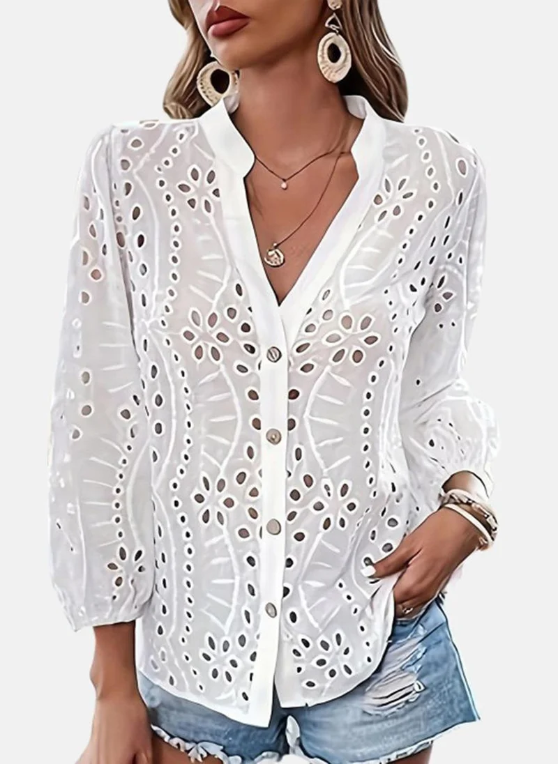 YUNIQEE White Regular Sleeves Solid Shirts
