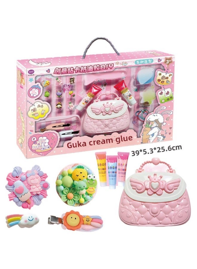 Children's Play House Toys Supermarket Cash Register Raffle Machine Ice Cream Car Girls Play House Kindergarten Gift Toys-Color:950 Goo Card Cream Gel Toy - Image 1