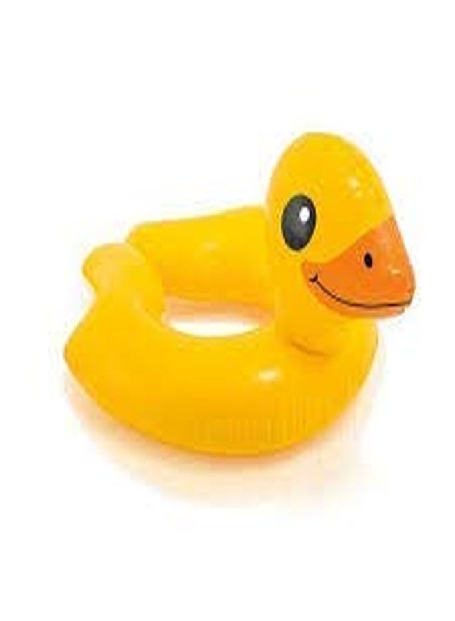 STACKRAID Vehicle Fire Engine Shape Sit Pool Float Tube Boat Beach Water Swimming Pool Tube Inflatable Kiddie Swim Water Ring Swimming Tube Ring for Kids (Duck Swim Tube) - Image 1